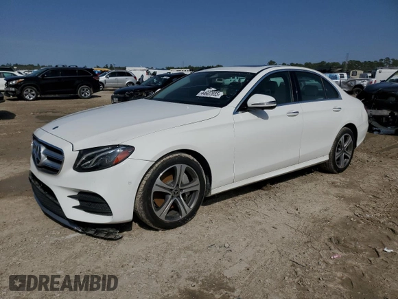 2020 Mercedes-Benz E-Class E 350 with VIN WDDZF8DBXLA747304, listed as a Copart auction lot 44607655 with 52,812 mi miles and Salvage Title. Bid and sale history available at carsss.com. Image 1.