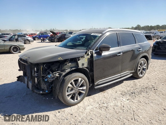 2025 Infiniti QX60 with VIN 5N1AL1FRXSC331074, listed as a Copart auction lot 48482905 with 7,769 mi miles and Salvage title. Bid and sale history available at DreamBid. Image 1.