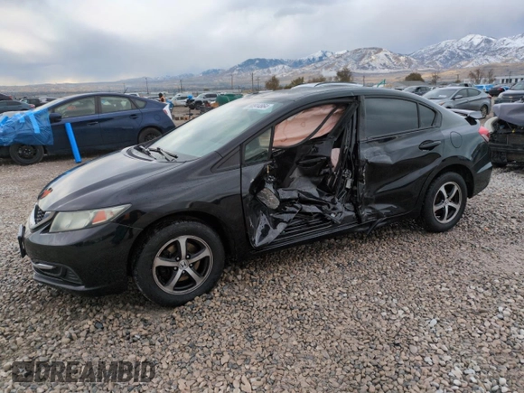 2015 Honda Civic Sedan SE with VIN 19XFB2F73FE119312, listed as a Copart auction lot 80914864 with 200,105 mi miles and Salvage Title. Bid and sale history available at carsss.com. Image 1.