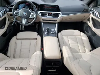 2022 BMW 4 Series M440i xDrive with VIN WBA13AW01NFL97602, listed as a Copart auction lot 43349585 with 46,123 mi miles and Salvage title. Bid and sale history available at DreamBid. Image 8.