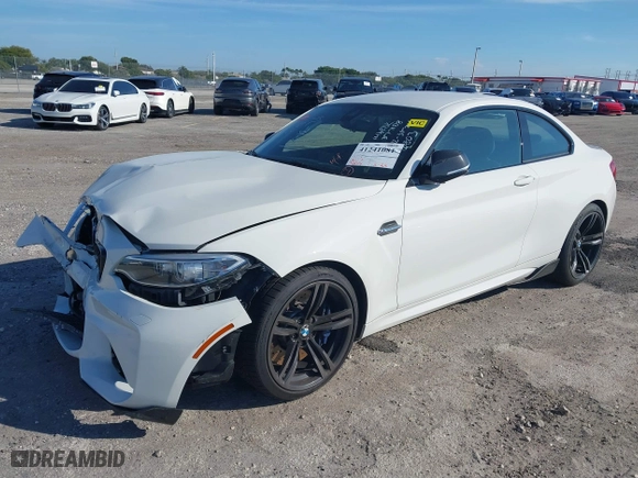 2017 BMW M2 with VIN WBS1H9C55HV886803, listed as a IAAI auction lot 41241081 with 37,874 mi miles. Bid and sale history available at carsss.com. Image 17.
