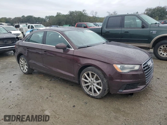2015 Audi A3 2.0T Premium Plus with VIN WAUEFGFF5F1023024, listed as a Copart auction lot 45872215 with 2,539 mi miles and Salvage Title. Bid and sale history available at carsss.com. Image 4.