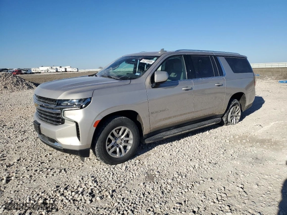 2021 Chevrolet Suburban LT with VIN 1GNSCCKDXMR395718, listed as a Copart auction lot 42215885 with 84,805 mi miles and Salvage Title. Bid and sale history available at carsss.com. Image 1.