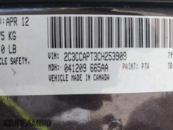 2012 Chrysler 300 C Luxury Series with VIN 2C3CCAPT3CH253909, listed as a IAAI auction lot 41990734 with 95,881 mi miles and . Bid and sale history available at carsss.com. Image 9.