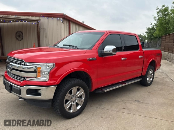 2018 Ford F-150 XL with VIN 1FTEW1E5XJFA41376, listed as a Copart auction lot 54666035 with 153,729 mi miles and Clean Title. Bid and sale history available at carsss.com. Image 2.