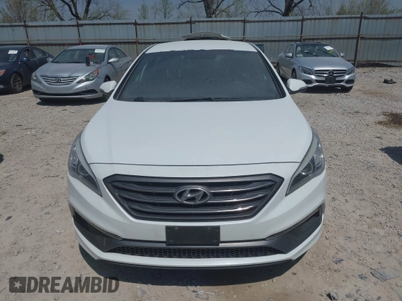 2015 Hyundai Sonata Sport with VIN 5NPE34AB1FH067383, listed as a IAAI auction lot 42075777 with 109,403 mi miles and . Bid and sale history available at carsss.com. Image 12.