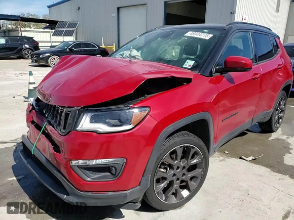 2020 Jeep Compass Limited with VIN 3C4NJDCB7LT130484, listed as a Copart auction lot 49344775 with 75,511 mi miles and Salvage Title. Bid and sale history available at carsss.com. Image 14.
