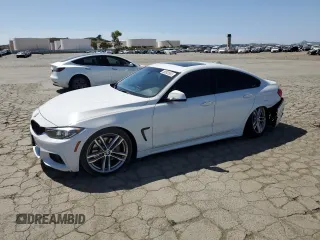 2018 BMW 4 Series 440i z VIN WBA4J5C50JBF07487, wystawiony jako Copart lot #55503555 z przebiegiem 77 073 mil mil oraz Szkoda całkowita • Salvage title. Historia ofert i sprzedaży dostępna na DreamBid. Obrazek 1.