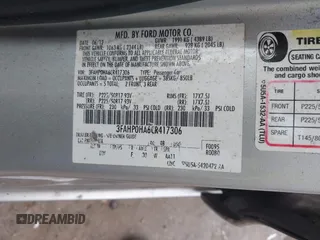 2012 Ford Fusion SE with VIN 3FAHP0HA6CR417306, listed as a IAAI auction lot 42488661 with 183,091 mi miles and . Bid and sale history available at DreamBid. Image 9.