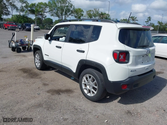 2019 Jeep Renegade Sport with VIN ZACNJBAB9KPK19872, listed as a IAAI auction lot 36614598 with 77,925 mi miles. Bid and sale history available at carsss.com. Image 3.