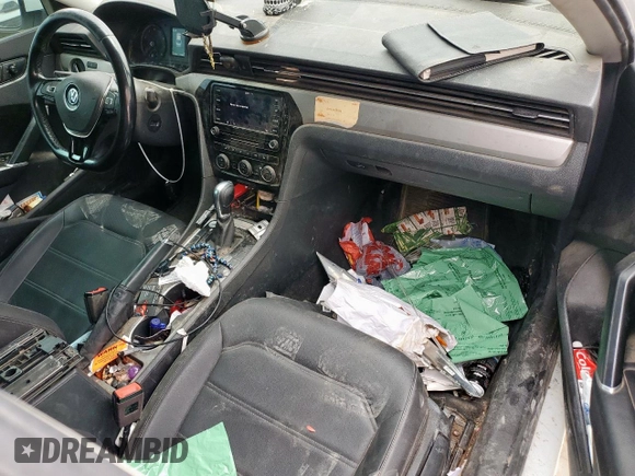 2020 Volkswagen Passat SE with VIN 1VWSA7A38LC027843, listed as a Copart auction lot 57115835 with 153,597 mi miles and Salvage title. Bid and sale history available at DreamBid. Image 8.