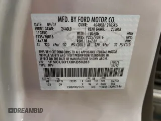 2008 Ford Escape XLT с VIN 1FMCU931X8KB50283, выставлен на аукционе Copart как лот 58369735 с пробегом 197 394 миль миль и Списание • Salvage title. История ставок и продаж доступна на DreamBid. Изображение 13.