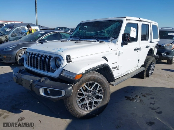 2024 Jeep Wrangler Sahara with VIN 1C4PJXEGXRW364527, listed as a IAAI auction lot 41398681 with 7,031 mi miles. Bid and sale history available at carsss.com. Image 18.