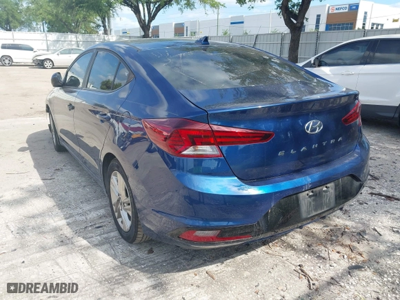 2020 Hyundai Elantra Value Edition with VIN 5NPD84LF1LH499349, listed as a IAAI auction lot 41960287 with 99,483 mi miles. Bid and sale history available at carsss.com. Image 3.