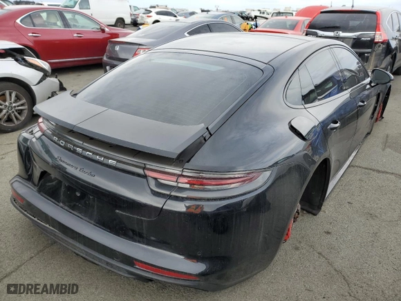 2018 Porsche Panamera Turbo with VIN WP0AF2A7XJL140504, listed as a Copart auction lot 73395623 with 38,102 mi miles. Bid and sale history available at carsss.com. Image 3.