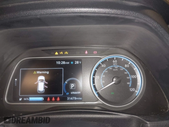 2022 Nissan LEAF SV Plus with VIN 1N4BZ1CV0NC554971, listed as a IAAI auction lot 41348000 with 31,479 mi miles and . Bid and sale history available at DreamBid. Image 17.