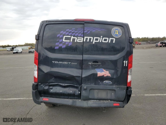 2019 Ford Transit Van with VIN 1FTYR1ZM0KKA84431, listed as a Copart auction lot 47592645 with 168,584 mi miles and Salvage Title. Bid and sale history available at carsss.com. Image 6.