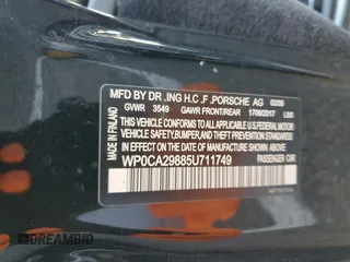 2005 Porsche Boxster z VIN WP0CA29885U711749, wystawiony jako Copart lot #84301684 z przebiegiem 272 856 mil mil oraz Szkoda całkowita • Salvage title. Historia ofert i sprzedaży dostępna na DreamBid. Obrazek 12.