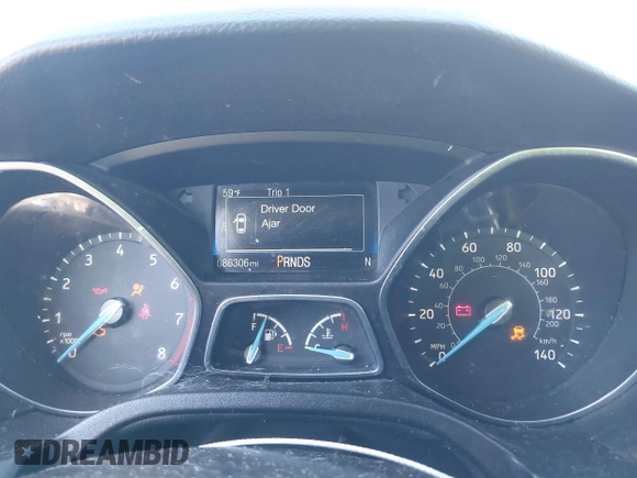 2017 Ford Focus SEL with VIN 1FADP3H24HL327179, listed as a IAAI auction lot 41607974 with 86,306 mi miles. Bid and sale history available at carsss.com. Image 7.