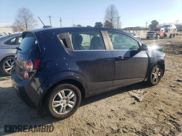 2016 Chevrolet Sonic LT with VIN 1G1JC6SB0G4103458, listed as a Copart auction lot 89162855 with 0 mi miles and Salvage Title. Bid and sale history available at carsss.com. Image 3.