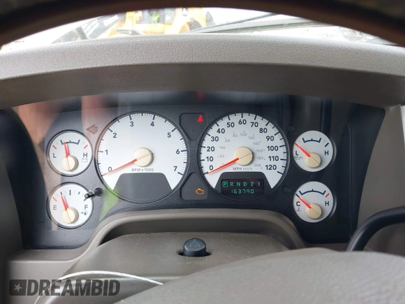 2007 Dodge 1500 Laramie with VIN 1D7HU18277S182772, listed as a IAAI auction lot 42282881 with 163,790 mi miles and . Bid and sale history available at DreamBid. Image 7.