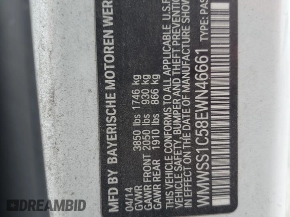 2014 MINI Paceman z VIN WMWSS1C58EWN46661, wystawiony jako Copart lot #72688514 z przebiegiem 95 432 mil mil oraz Szkoda całkowita • Salvage title. Historia ofert i sprzedaży dostępna na DreamBid. Obrazek 12.