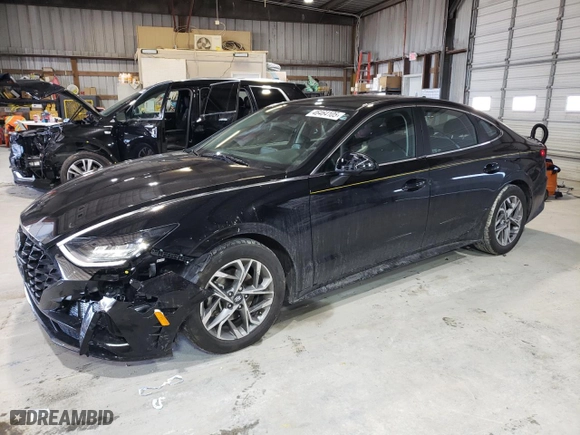 2022 Hyundai Sonata SEL with VIN KMHL64JA9NA173927, listed as a Copart auction lot 46464105 with 45,399 mi miles and Salvage Title. Bid and sale history available at carsss.com. Image 1.
