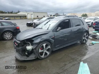 2016 Volkswagen Golf GTI SE with VIN 3VW4T7AU8GM034064, listed as a Copart auction lot 44057985 with 99,393 mi miles and Salvage Title. Bid and sale history available at carsss.com. Image 1.