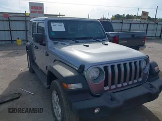 2021 Jeep Wrangler Unlimited Sport S with VIN 1C4HJXDN8MW532307, listed as a IAAI auction lot 41817890 with 58,720 mi miles. Bid and sale history available at carsss.com. Image 1.