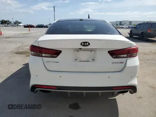 2016 Kia Optima SX Turbo with VIN 5XXGW4L24GG025588, listed as a Copart auction lot 54374135 with 109,005 mi miles and Salvage title. Bid and sale history available at DreamBid. Image 6.