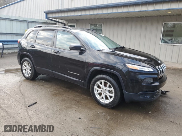 2016 Jeep Cherokee Sport with VIN 1C4PJMAB5GW204772, listed as a Copart auction lot 53830525 with 95,278 mi miles and Salvage Title. Bid and sale history available at carsss.com. Image 4.