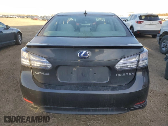 2010 Lexus HS 250h with VIN JTHBB1BA0A2018629, listed as a Copart auction lot 80488914 with 127,910 mi miles and Salvage Title. Bid and sale history available at DreamBid. Image 6.