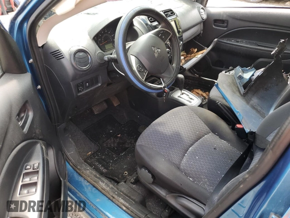2019 Mitsubishi Mirage ES z VIN ML32A3HJ6KH009992, wystawiony jako Copart lot #55394765 z przebiegiem 26 158 mil mil oraz Szkoda całkowita • Salvage title. Historia ofert i sprzedaży dostępna na DreamBid. Obrazek 8.