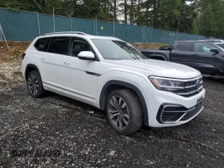 2022 Volkswagen Atlas SEL Premium R-Line with VIN 1V2FR2CA2NC519295, listed as a Copart auction lot 48591095 with 38,002 mi miles and Salvage title. Bid and sale history available at DreamBid. Image 4.