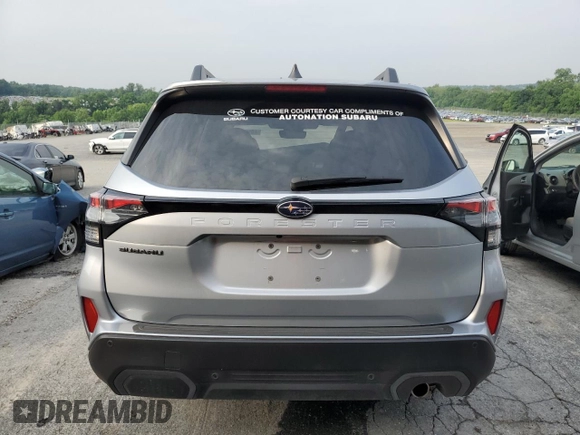 2025 Subaru Forester Limited with VIN JF2SLDRC0SH449348, listed as a Copart auction lot 60106905 with 3,909 mi miles and Salvage title. Bid and sale history available at DreamBid. Image 6.