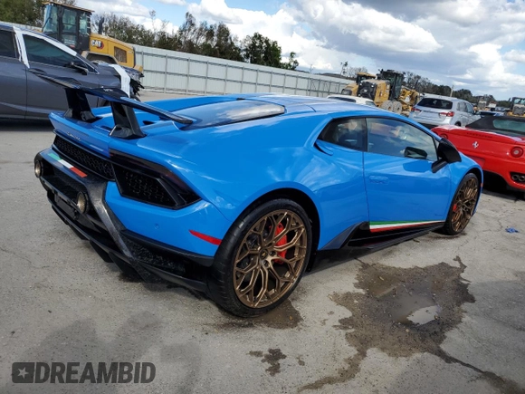 2018 LAMBORGHINI PERFORMANTE z VIN ZHWUD4ZF2JLA08437, wystawiony jako Copart lot #76293594 z przebiegiem Nie podano mil oraz Nie do naprawy • Non repairable. Historia ofert i sprzedaży dostępna na DreamBid. Obrazek 3.