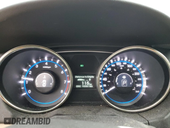 2013 Hyundai Sonata Limited with VIN 5NPEC4AC5DH663053, listed as a Copart auction lot 84049184 with 102,841 mi miles and Clean Title. Bid and sale history available at DreamBid. Image 9.