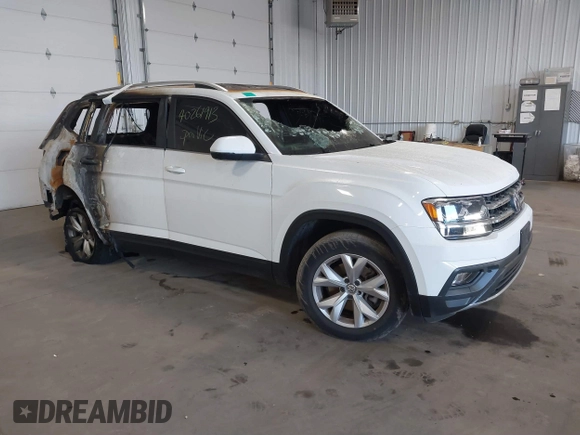 2018 Volkswagen Atlas SE z VIN 1V2CP2CA2JC593139, wystawiony jako IAAI lot #40736888 z przebiegiem Nie podano mil oraz . Historia ofert i sprzedaży dostępna na DreamBid. Obrazek 1.