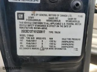2006 Chevrolet Silverado 1500 LT2 with VIN 2GCEC13T161233617, listed as a Copart auction lot 78833394 with 214,237 mi miles and Salvage Title. Bid and sale history available at carsss.com. Image 13.
