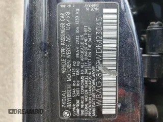 1998 BMW 7 Series 740il with VIN WBAGJ8321WDM23045, listed as a Copart auction lot 87018324 with 43,906 mi miles and Salvage Title. Bid and sale history available at carsss.com. Image 12.