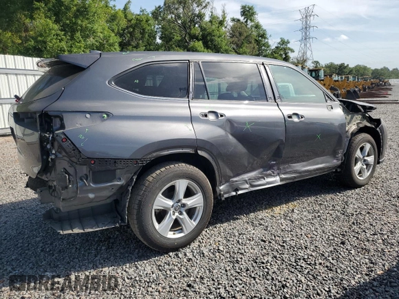 2021 Toyota Highlander L with VIN 5TDZZRAH1MS086847, listed as a Copart auction lot 54145345 with 43,425 mi miles and Salvage title. Bid and sale history available at DreamBid. Image 3.