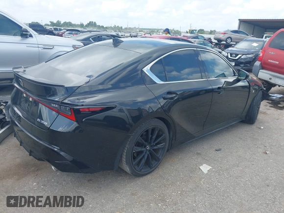 2023 Lexus IS 350 F Sport with VIN JTHGZ1B29P5063389, listed as a IAAI auction lot 42561231 with 10,285 mi miles and . Bid and sale history available at DreamBid. Image 4.