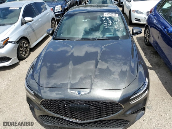 2023 Genesis G70 3.3T with VIN KMTG54TEXPU117927, listed as a Copart auction lot 49095243 with 0 mi miles. Bid and sale history available at carsss.com. Image 5.