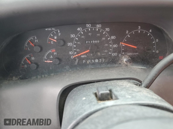 2000 Ford F-250 XL with VIN 1FTNX20S7YED38282, listed as a Copart auction lot 58748425 with 211,080 mi miles and Salvage title. Bid and sale history available at DreamBid. Image 9.