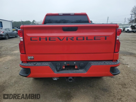 2022 Chevrolet Silverado 1500 Custom with VIN 3GCPWBEK3NG174845, listed as a Copart auction lot 43876995 with 40,868 mi miles and Salvage Title. Bid and sale history available at DreamBid. Image 6.