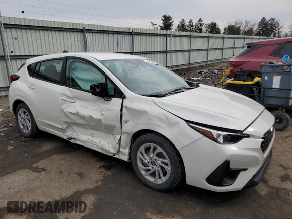2024 Subaru Impreza with VIN JF1GUABC4R8288223, listed as a Copart auction lot 46392735 with 7,414 mi miles and Salvage Title. Bid and sale history available at carsss.com. Image 4.