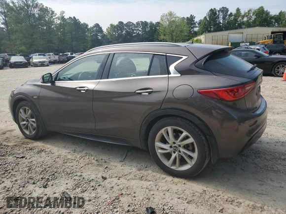 2018 Infiniti QX30 ESSENTIAL with VIN SJKCH5CP1JA053259, listed as a Copart auction lot 53453713 with 0 mi miles and Non Repairable. Bid and sale history available at carsss.com. Image 2.