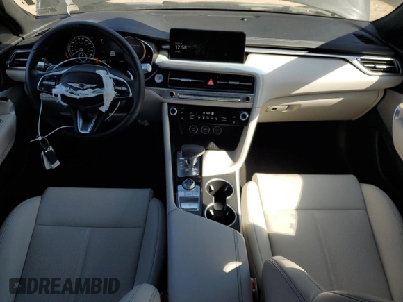 2024 Genesis G70 2.5T with VIN KMTG34SC5RU143084, listed as a Copart auction lot 49413075 with 12,447 mi miles and Clean title. Bid and sale history available at DreamBid. Image 8.
