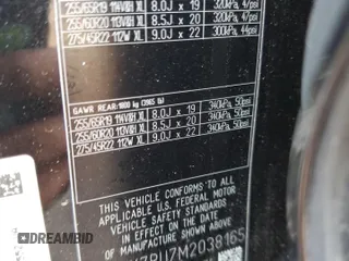 2021 Land Rover Defender с VIN SALEX7RU7M2038165, выставлен на аукционе Copart как лот 65422644 с пробегом 24 207 миль миль и Списание • Salvage title. История ставок и продаж доступна на DreamBid. Изображение 13.