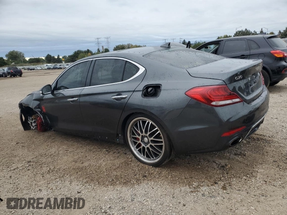 2019 Genesis G70 Design with VIN KMTG34LE2KU021868, listed as a Copart auction lot 73151094 with 68,466 mi miles and Salvage Title. Bid and sale history available at DreamBid. Image 2.